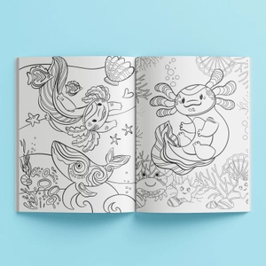kaleidoscope sticker colouring awesome axolotls - Ảnh 5