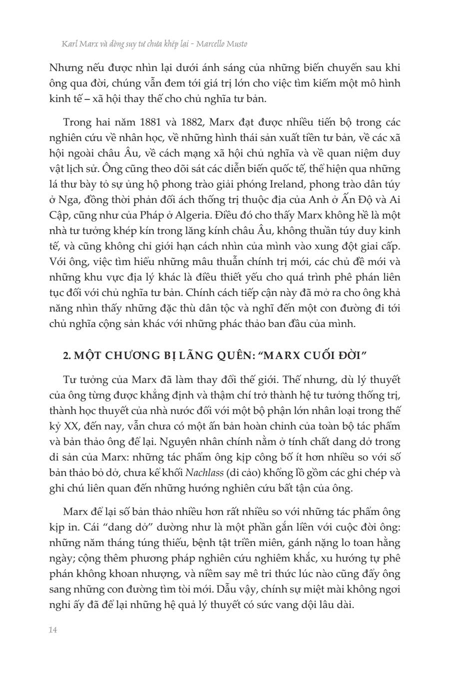 Karl Marx Và Dòng Suy Tư Chưa Khép Lại - Những Năm Cuối Đời - Ảnh 6