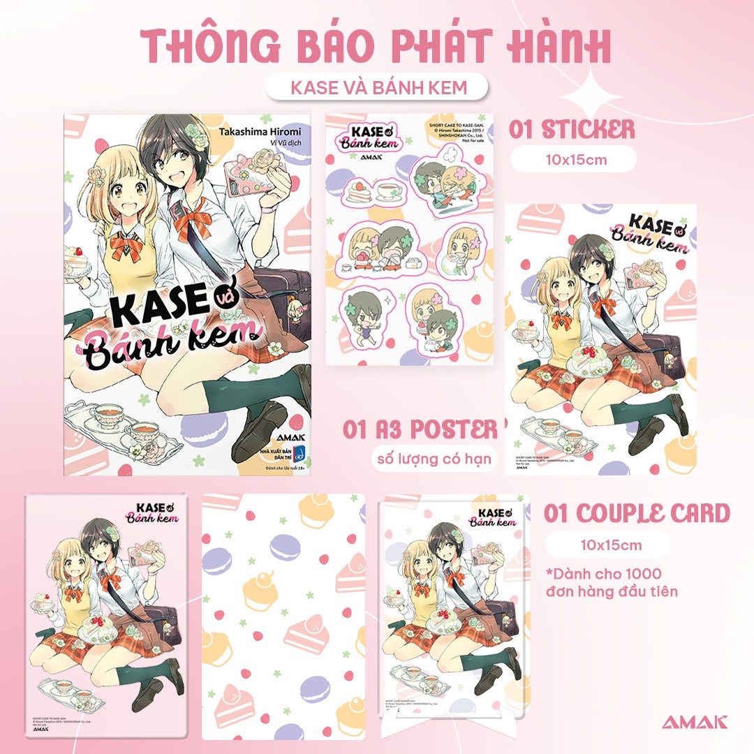 kase và bánh kem - tặng kèm sticker + set couple card + poster a3 - Ảnh 2
