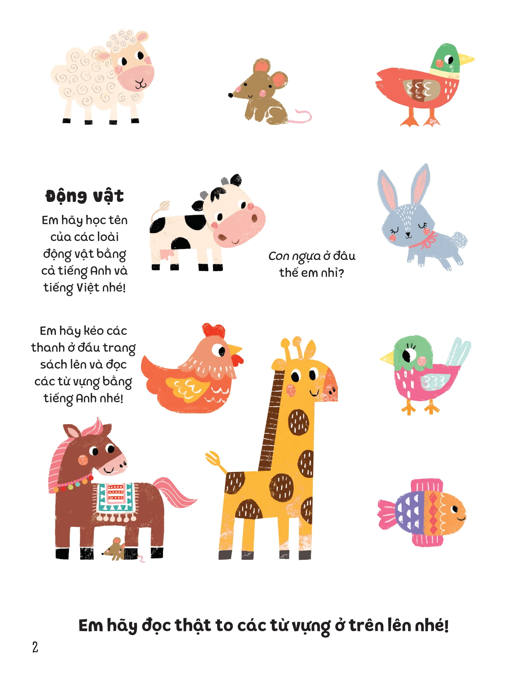 kéo đẩy tìm kiếm - 100 từ vựng song ngữ việt-anh cho bé - Ảnh 3