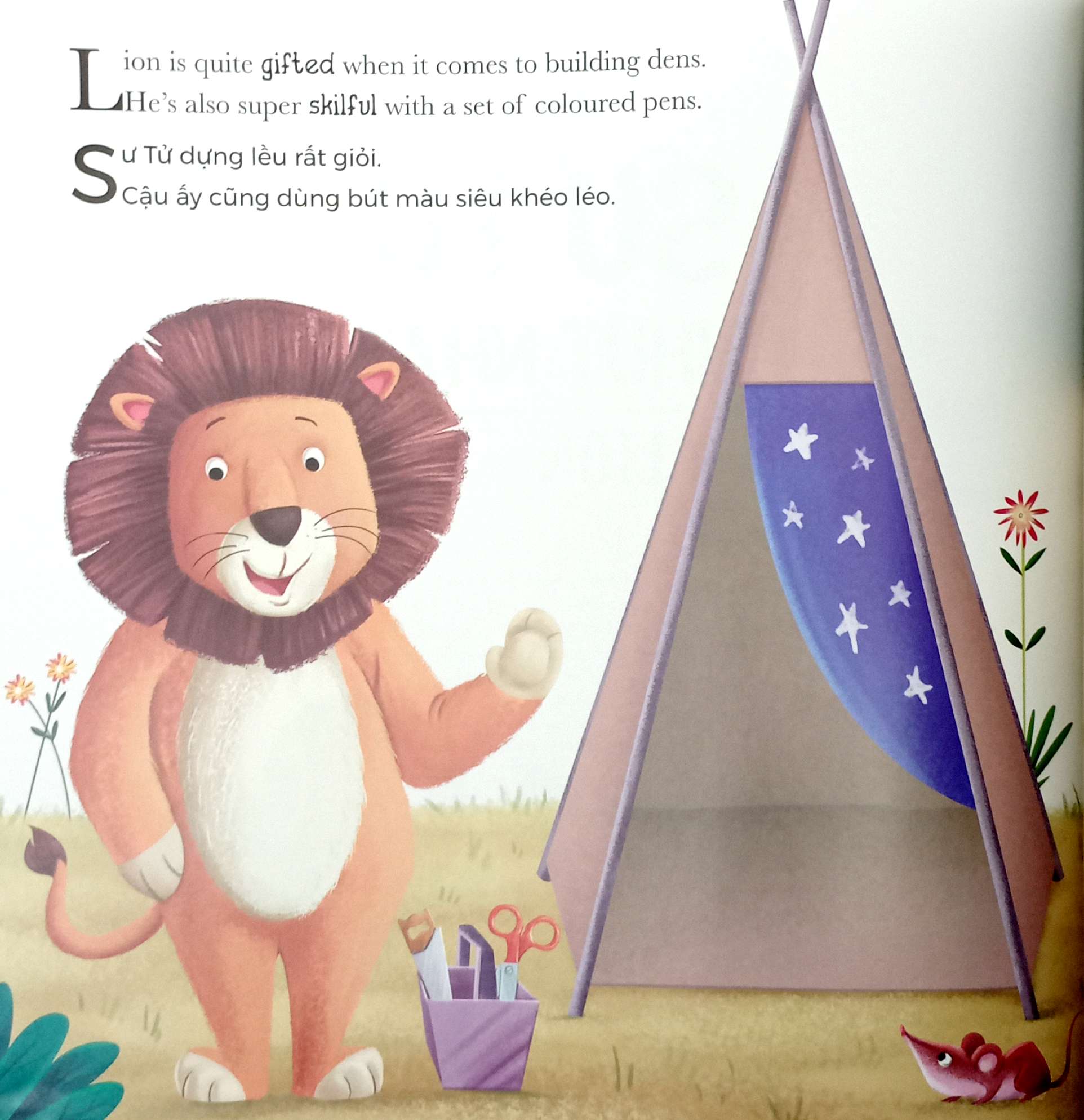 khi sư tử nhút nhát - when lion feels shy (song ngữ anh-việt) - Ảnh 3