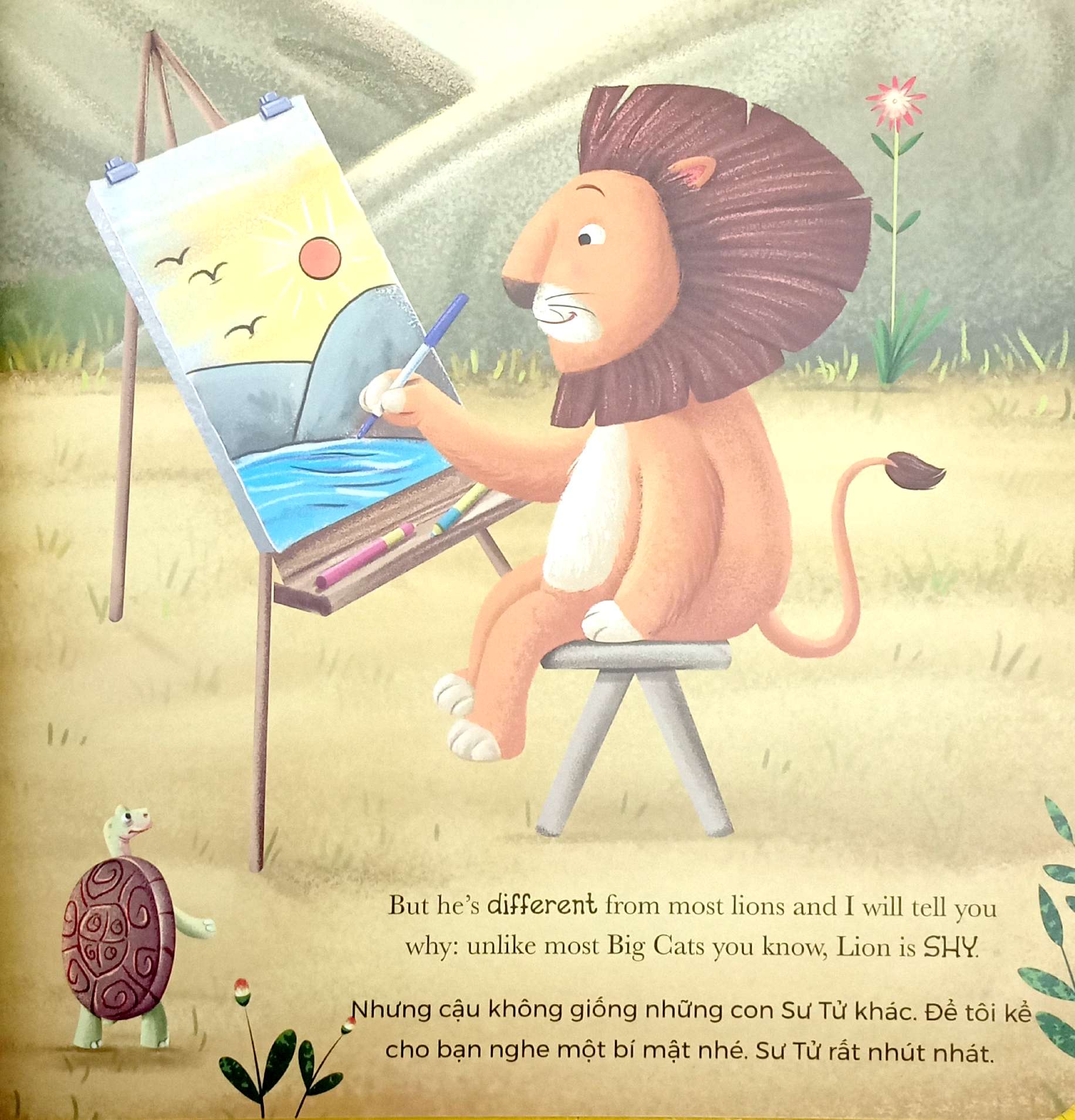 khi sư tử nhút nhát - when lion feels shy (song ngữ anh-việt) - Ảnh 4