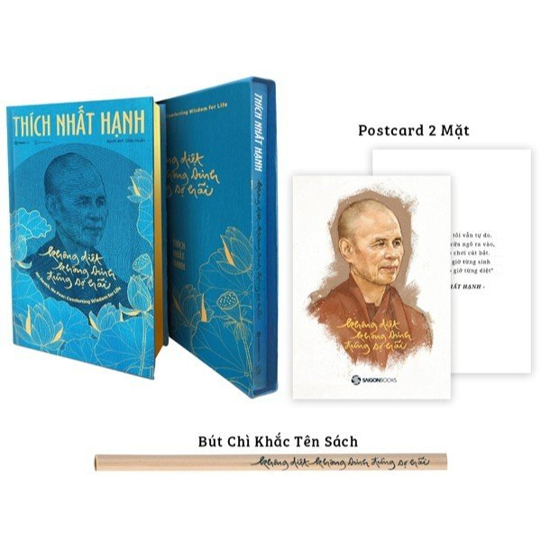 không diệt không sinh đừng sợ hãi - bìa cứng - phiên bản đặc biệt - tặng kèm postcard + bút chì khắc tên sách