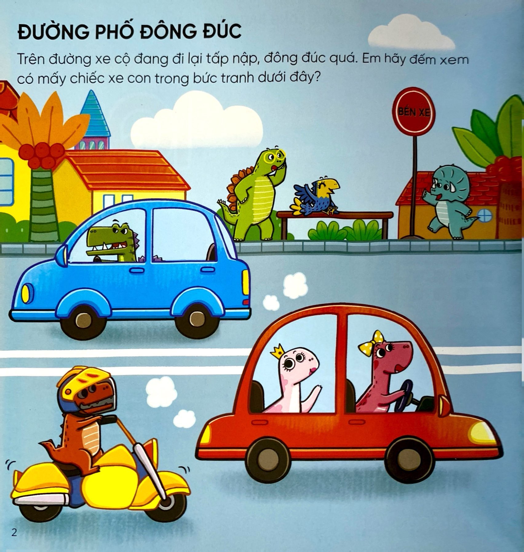 khủng long bạo chúa david - bóc dán thông minh rèn luyện iq - phương tiện giao thông - Ảnh 3
