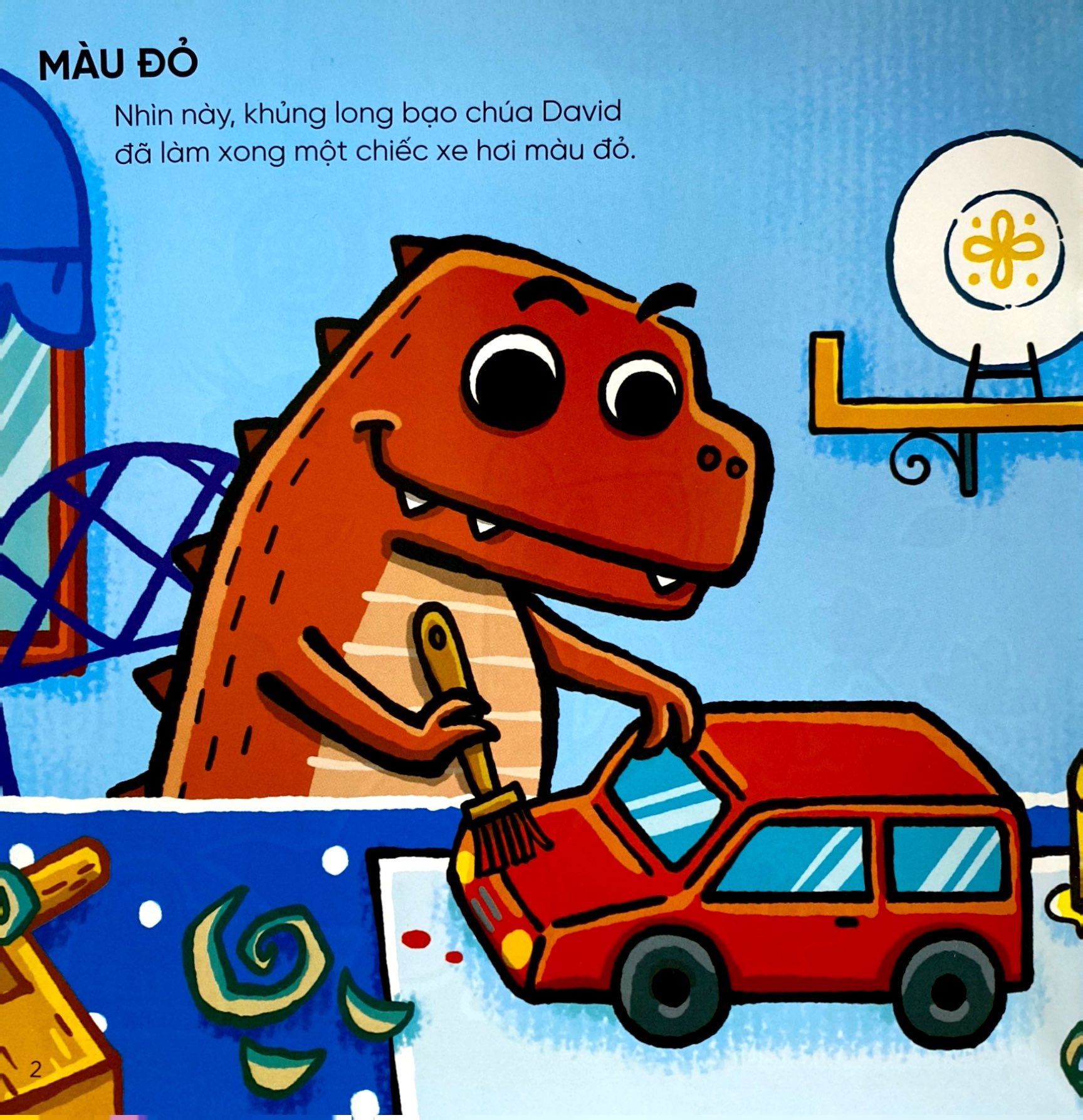 khủng long bạo chúa david - bóc dán thông minh rèn luyện iq - sắc màu - Ảnh 3