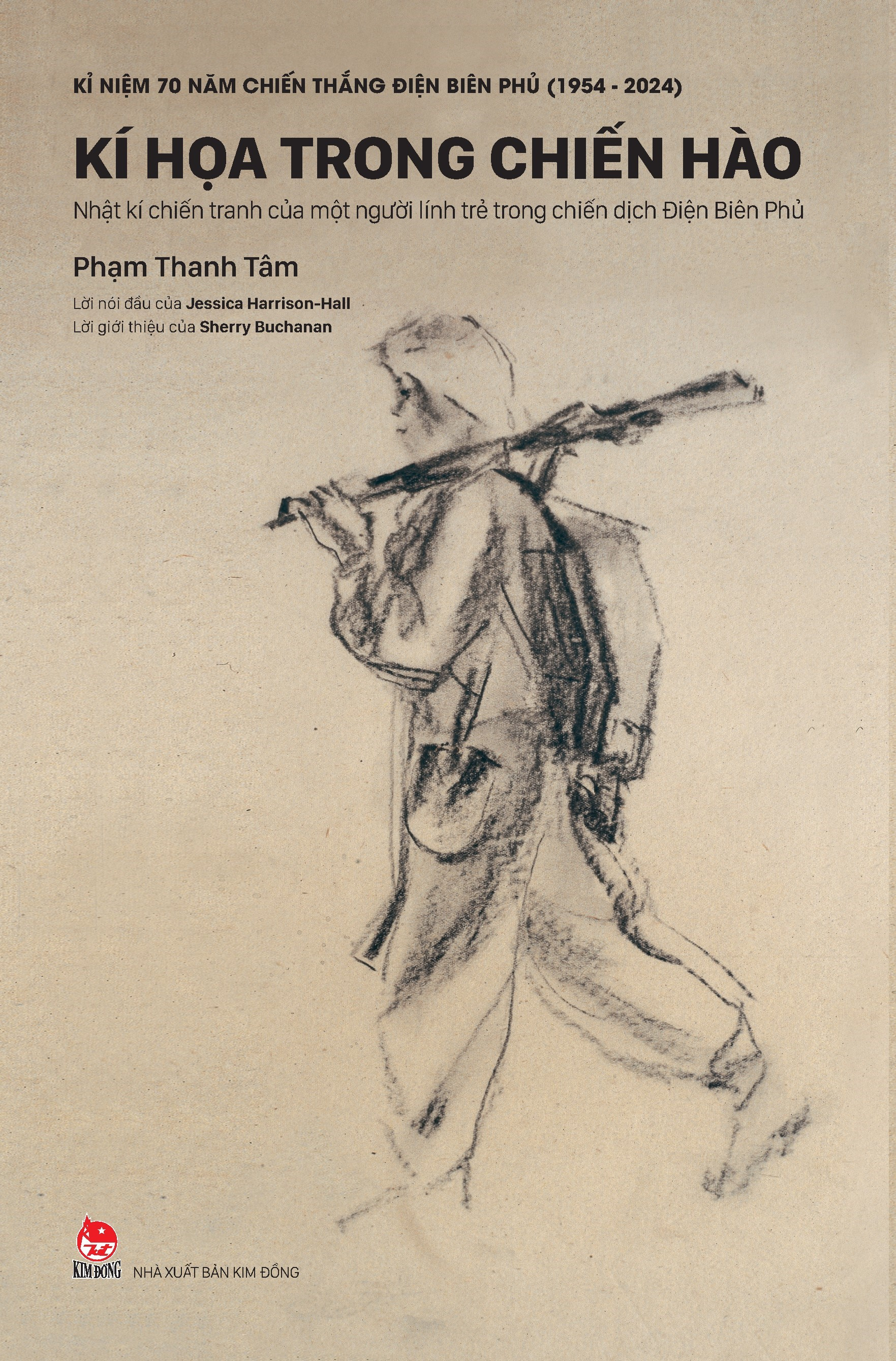 kỉ niệm 70 năm chiến thắng điện biên phủ - kí hoạ trong chiến hào - nhật kí chiến tranh của một người lính trẻ trong chiến dịch điện biên phủ - bìa cứng - Ảnh 2