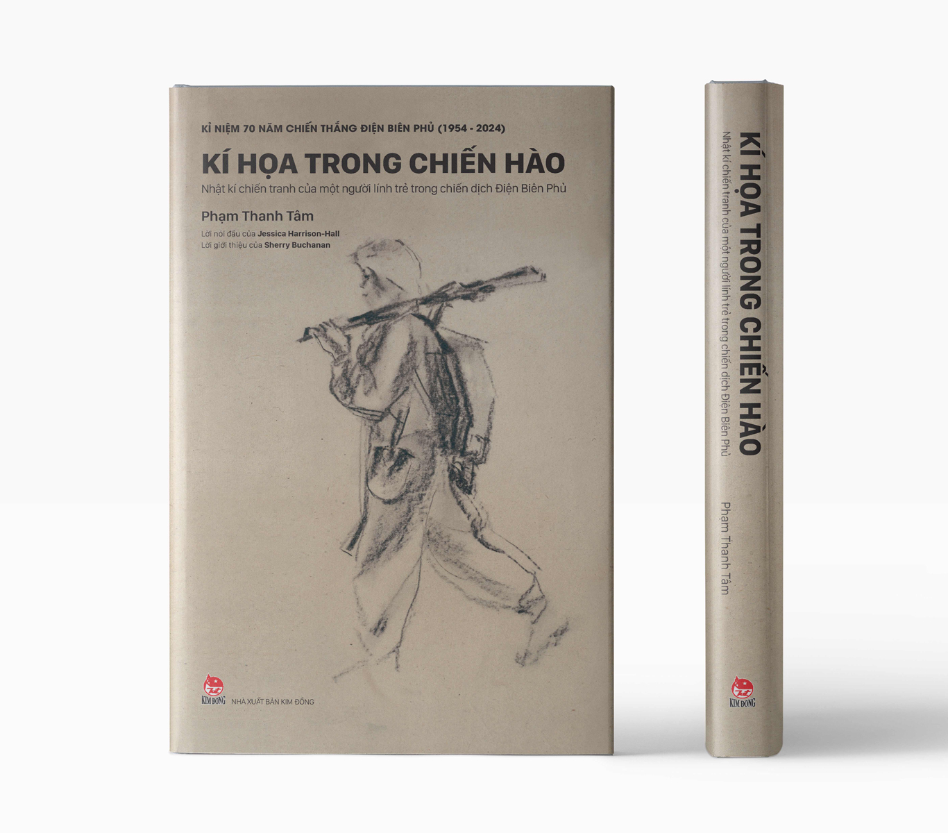 kỉ niệm 70 năm chiến thắng điện biên phủ - kí hoạ trong chiến hào - nhật kí chiến tranh của một người lính trẻ trong chiến dịch điện biên phủ - bìa cứng - Ảnh 3