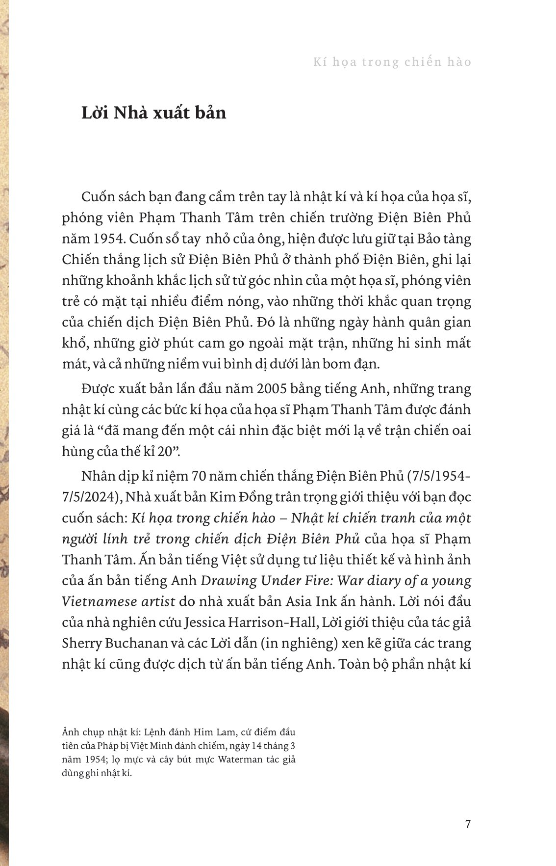 kỉ niệm 70 năm chiến thắng điện biên phủ - kí hoạ trong chiến hào - nhật kí chiến tranh của một người lính trẻ trong chiến dịch điện biên phủ - bìa cứng - Ảnh 6