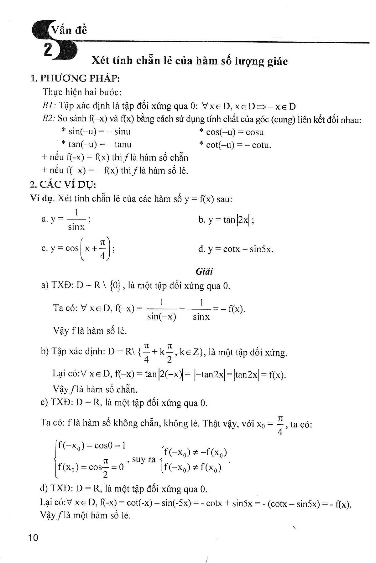 kĩ thuật giải nhanh bài toán hay và khó đại số 11 (dùng chung cho các bộ sgk hiện hành) - Ảnh 9