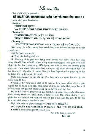 kĩ thuật giải nhanh bài toán hay và khó hình học 11 (dùng chung cho các bộ sgk hiện hành) - Ảnh 3