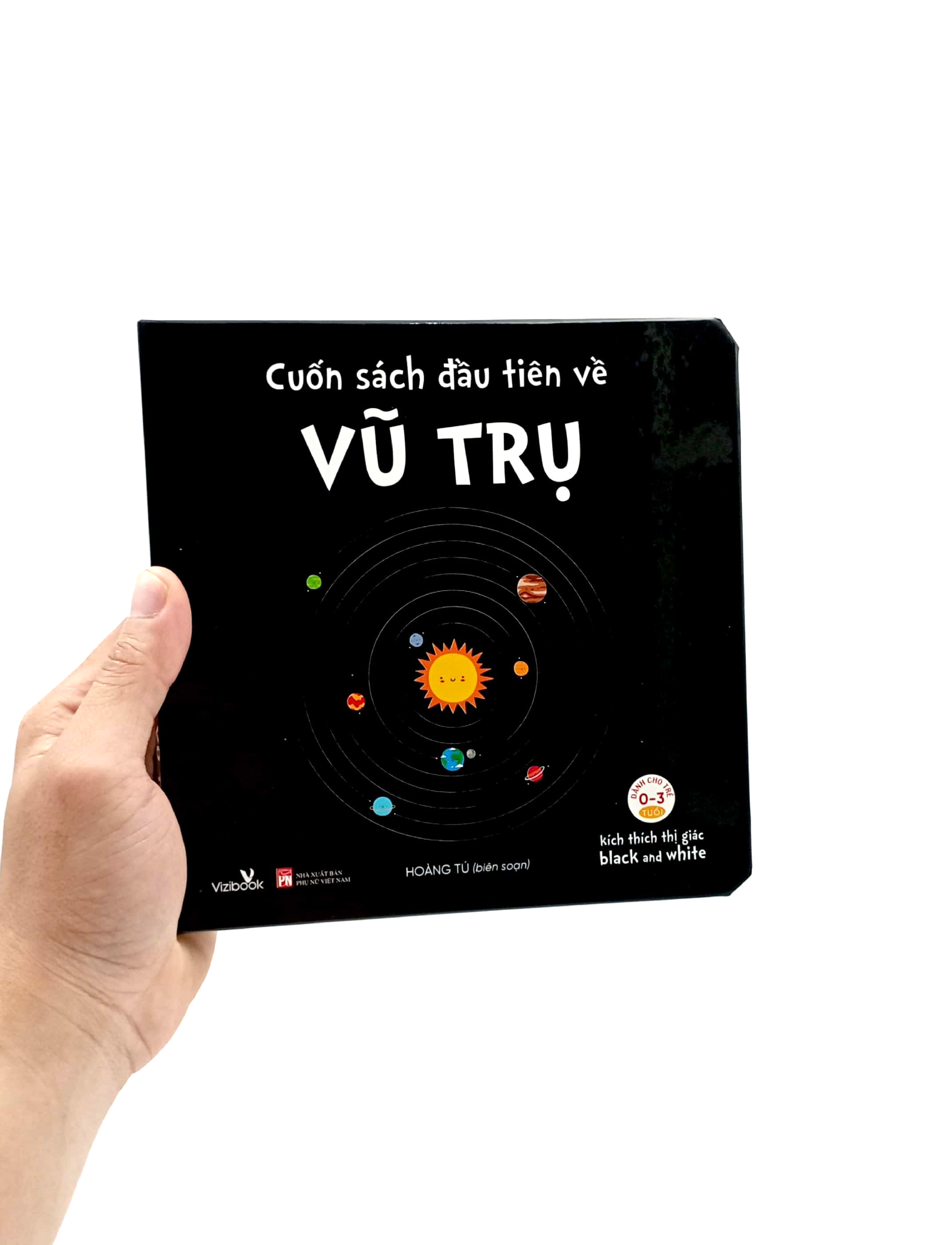kích thích thì giác black and white - cuốn sách đầu tiên về vũ trụ - bìa cứng (dành cho trẻ từ 0-3 tuổi) - Ảnh 7