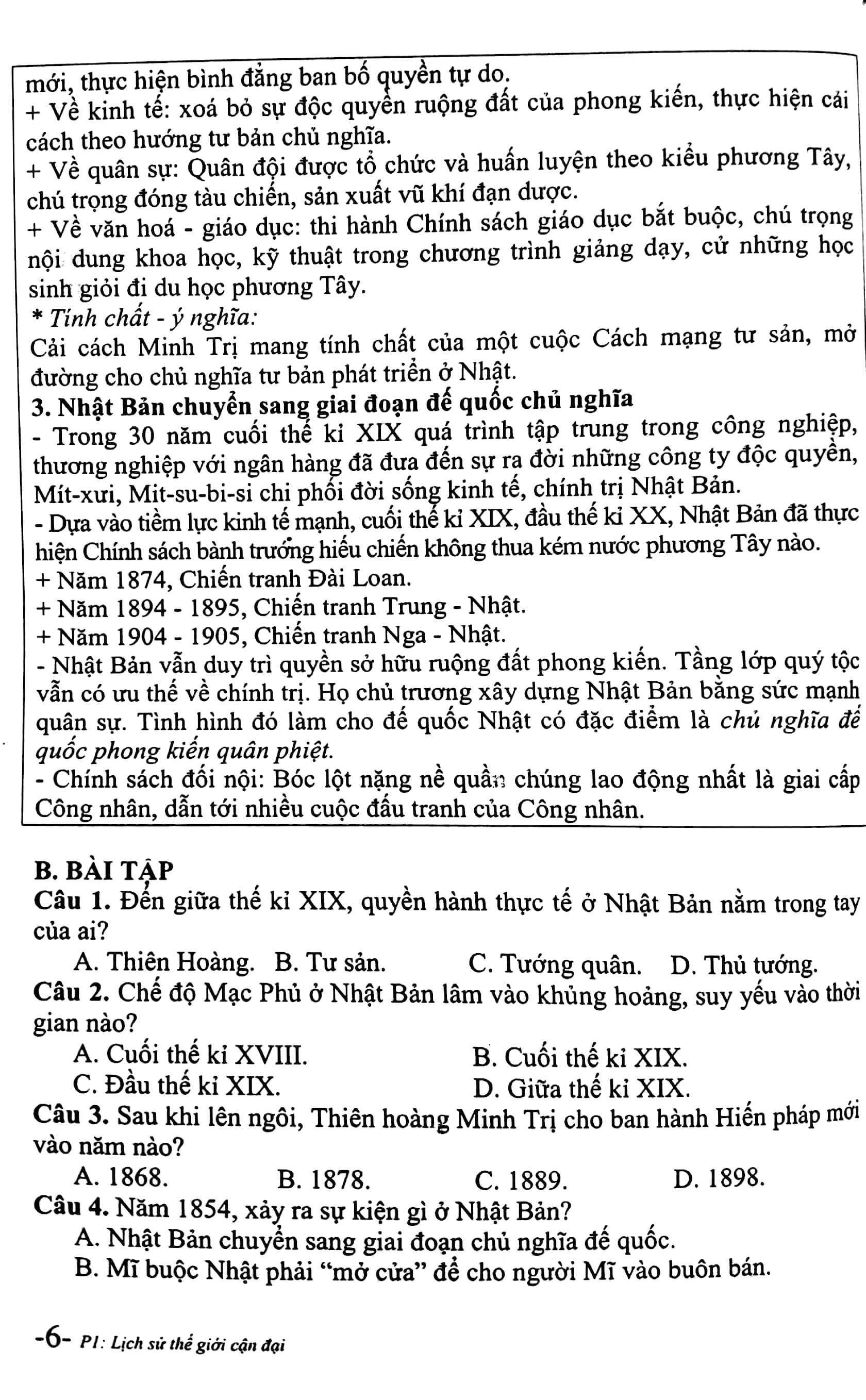 kiến thức trọng tâm và câu hỏi trắc nghiệm khách quan lịch sử 11 - Ảnh 5
