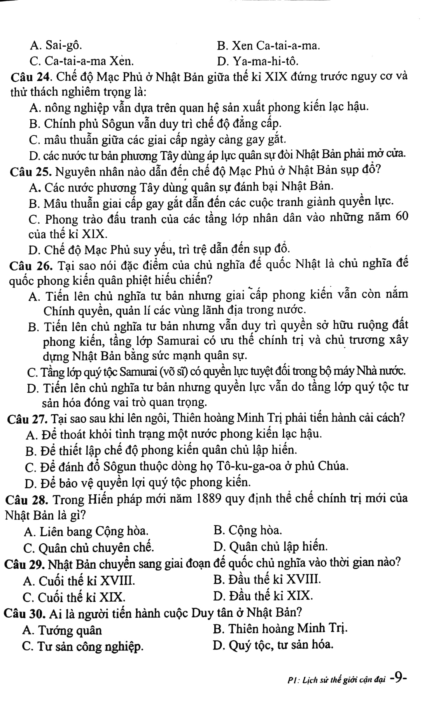 kiến thức trọng tâm và câu hỏi trắc nghiệm khách quan lịch sử 11 - Ảnh 8