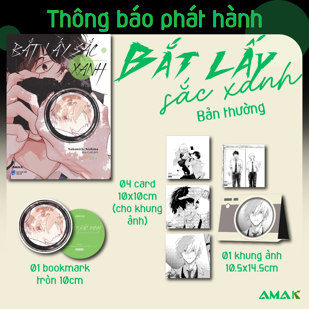 kimidori - bắt lấy sắc xanh - tặng kèm 1 bookmark tròn + 1 khung ảnh giấy + 4 card trưng bày - Ảnh 2