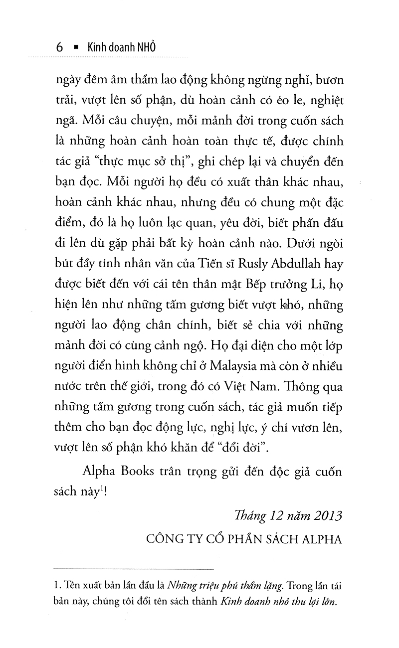 kinh doanh nhỏ thu lợi lớn (tái bản 2023) - Ảnh 3