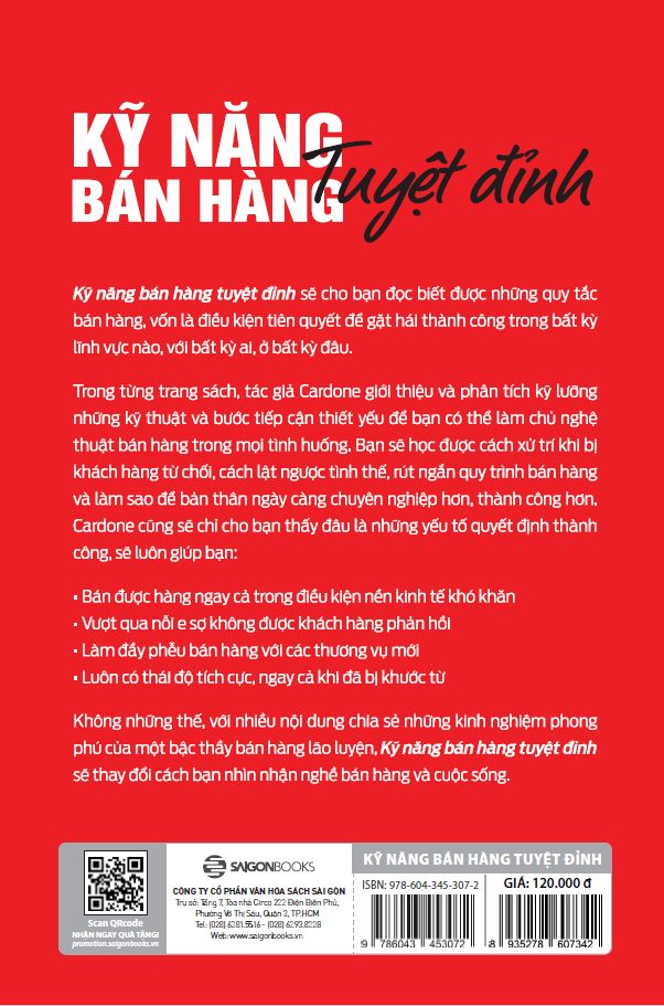 kỹ năng bán hàng tuyệt đỉnh (tái bản 2022) - Ảnh 3
