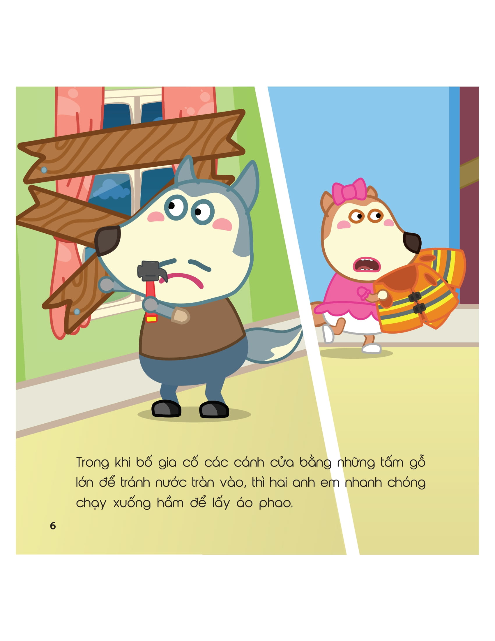 kỹ năng sống - cùng wolfoo rèn kỹ năng an toàn - khi xảy ra lũ lụt - Ảnh 6