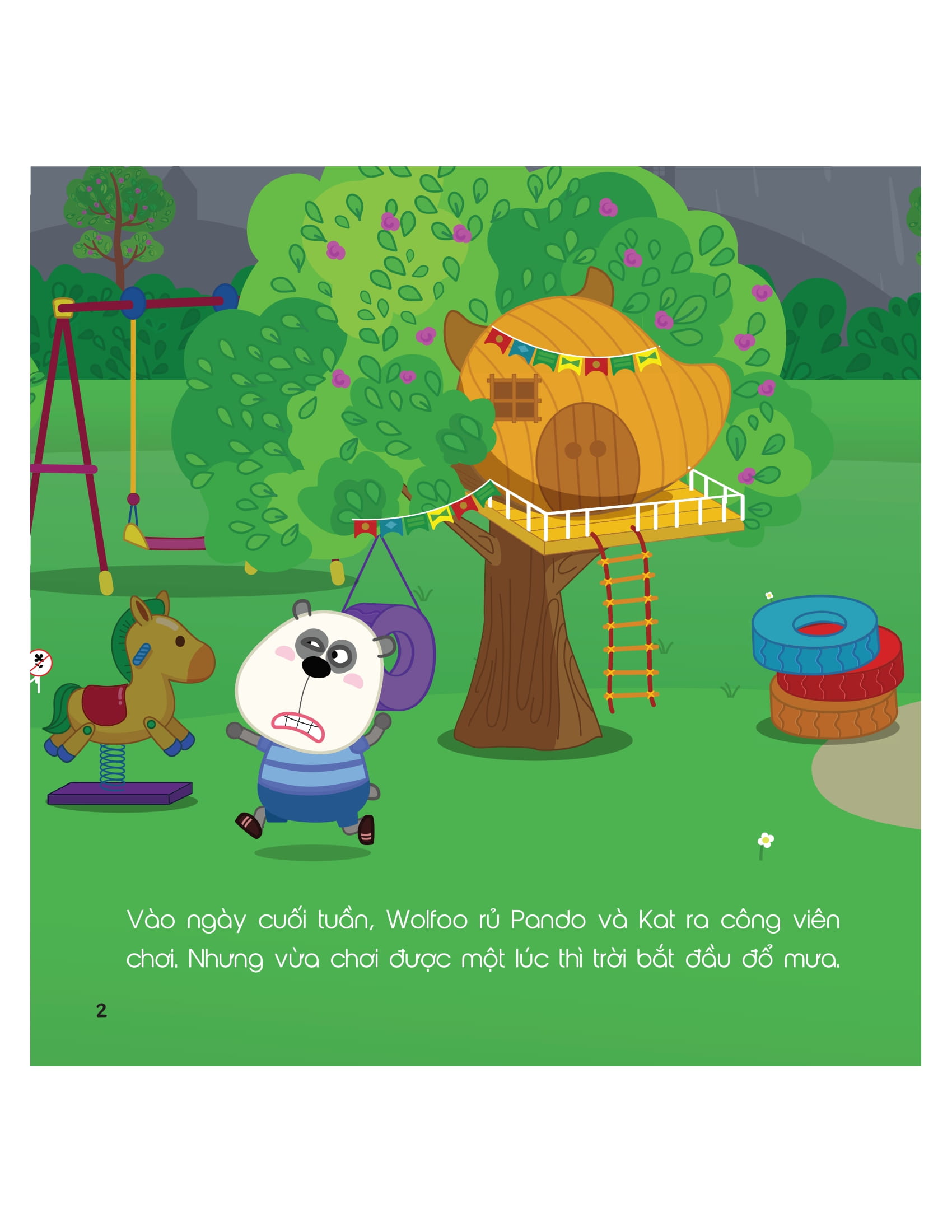 kỹ năng sống - cùng wolfoo rèn kỹ năng an toàn - khi xảy ra mưa bão - Ảnh 2