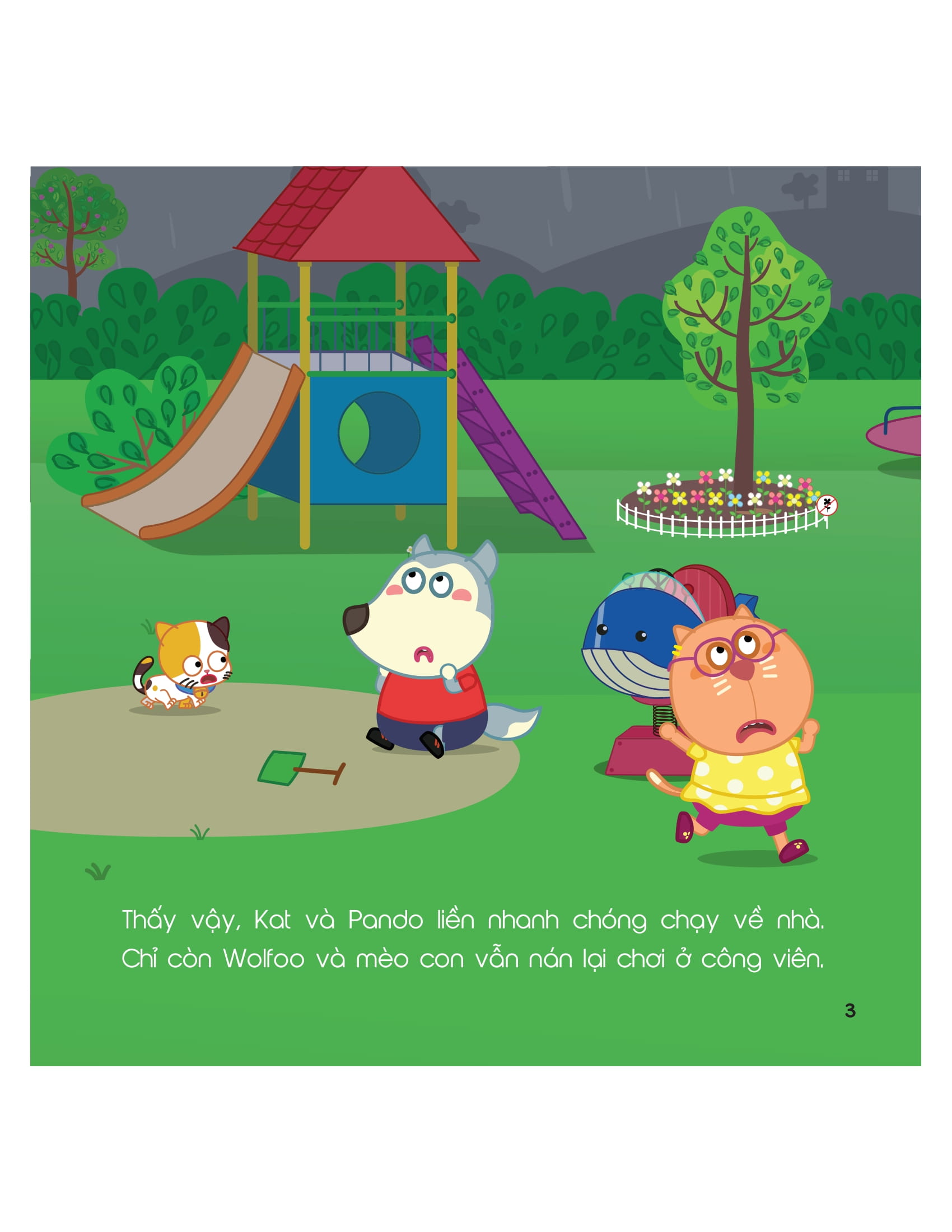 kỹ năng sống - cùng wolfoo rèn kỹ năng an toàn - khi xảy ra mưa bão - Ảnh 3