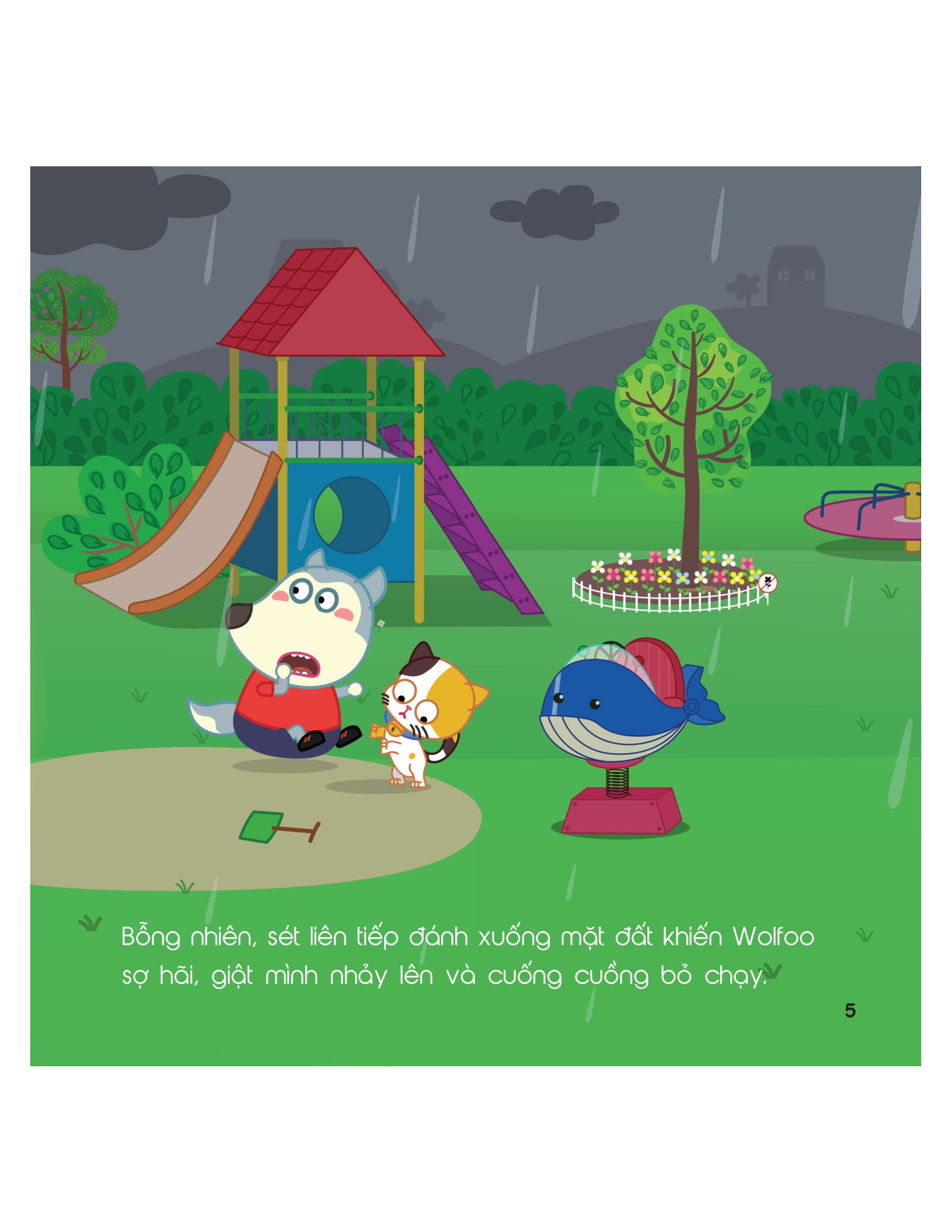 kỹ năng sống - cùng wolfoo rèn kỹ năng an toàn - khi xảy ra mưa bão - Ảnh 5