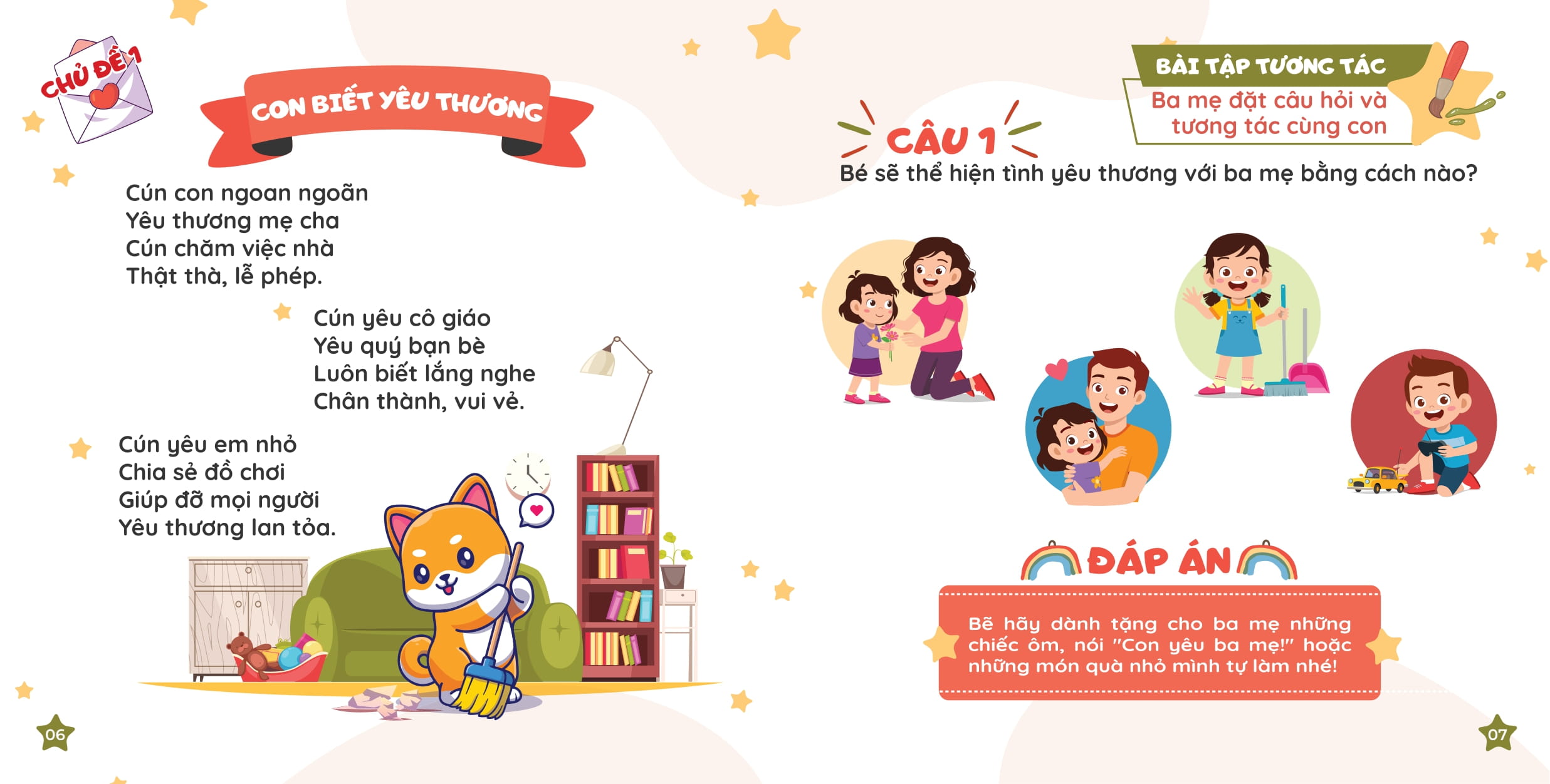 Kỹ Năng Sống Dành Cho Trẻ Mầm Non - Dạy Bé Bài Học Đạo Đức Và Cảm Xúc - Con Biết Yêu Thương Mọi Người - Ảnh 5