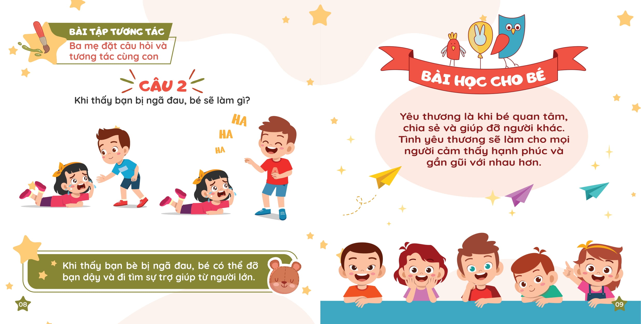 Kỹ Năng Sống Dành Cho Trẻ Mầm Non - Dạy Bé Bài Học Đạo Đức Và Cảm Xúc - Con Biết Yêu Thương Mọi Người - Ảnh 6