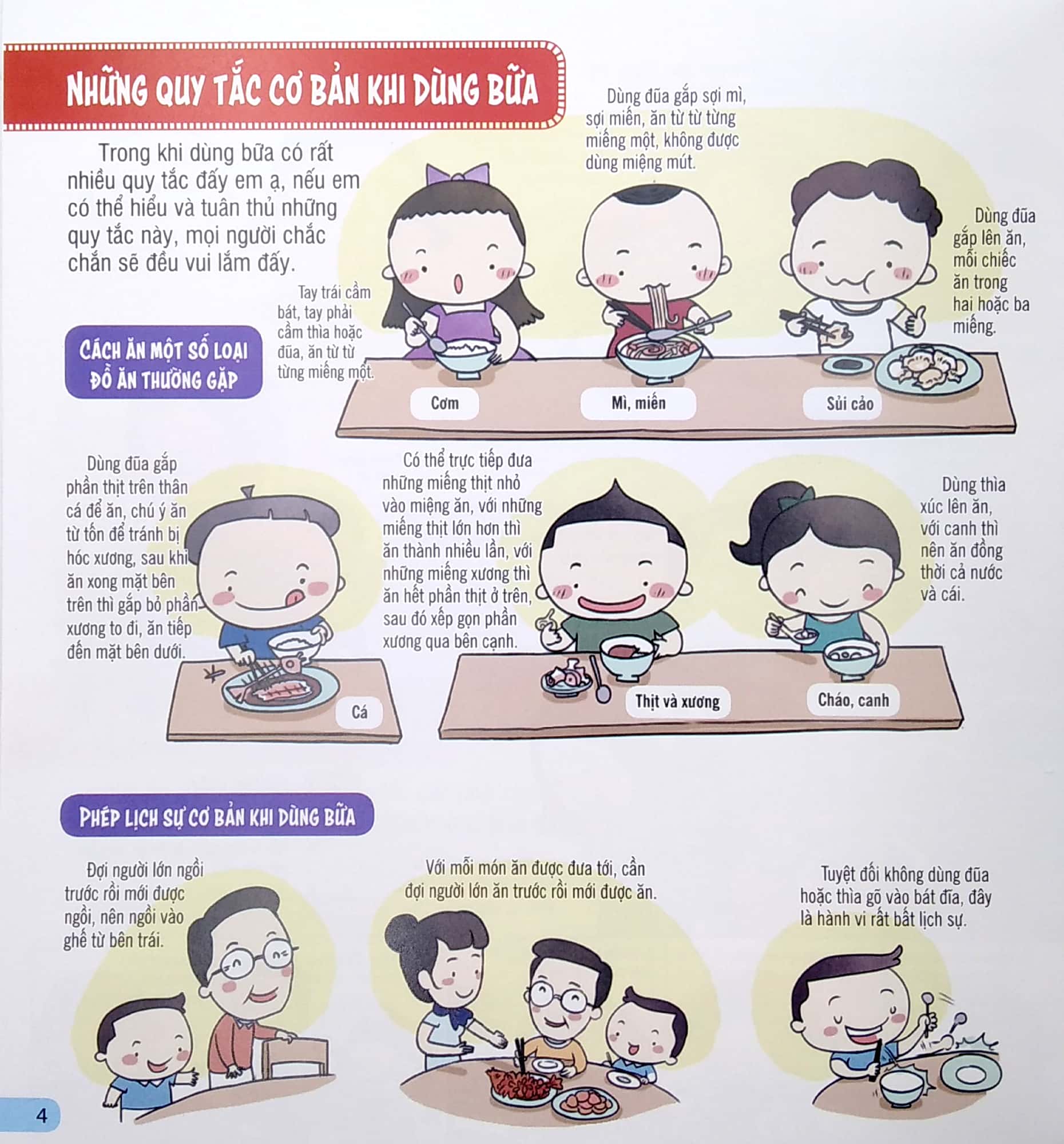 kỹ năng sống đầu đời cho bé - quy tắc ứng xử trên bàn ăn - Ảnh 5