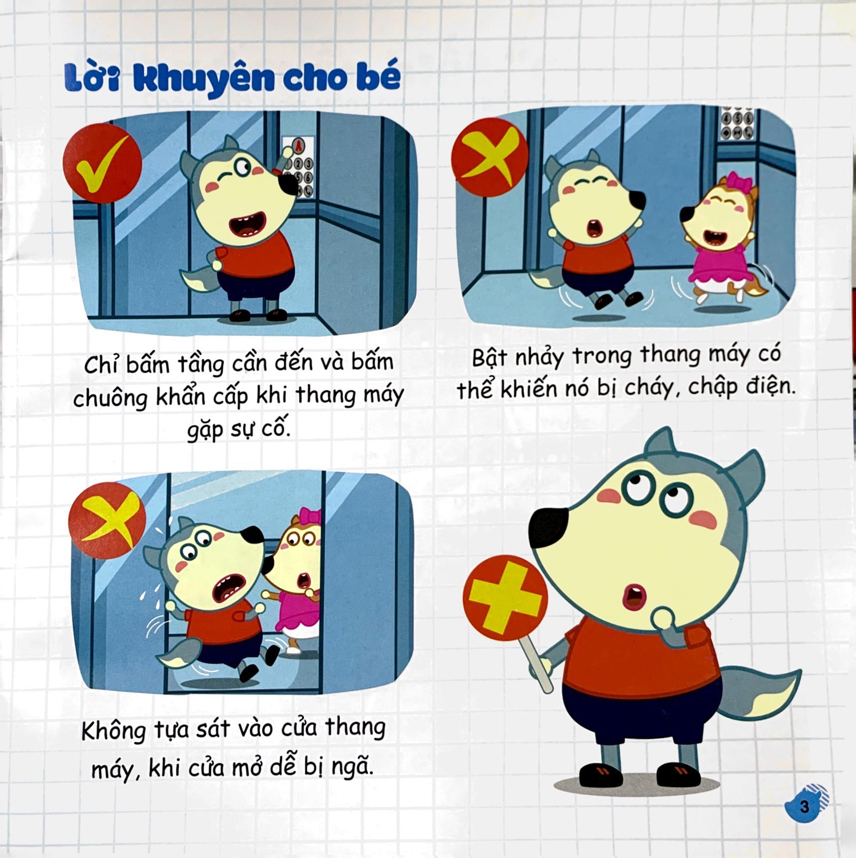 kỹ năng sống - wolfoo học cách tự thoát hiểm - Ảnh 4