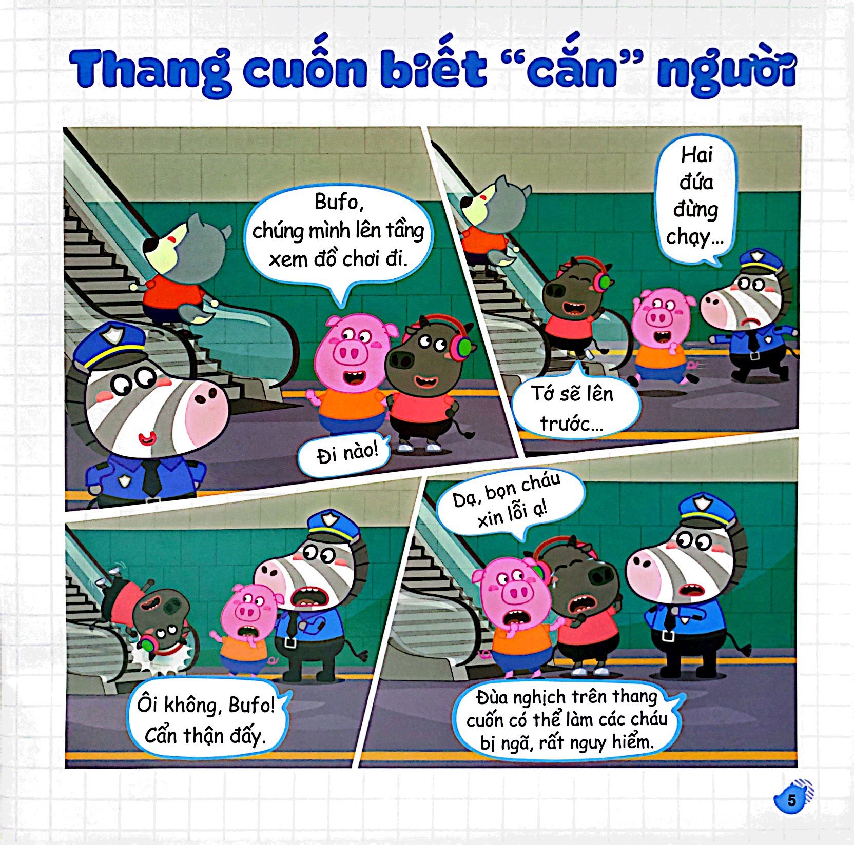 kỹ năng sống - wolfoo học cách tự thoát hiểm - Ảnh 6