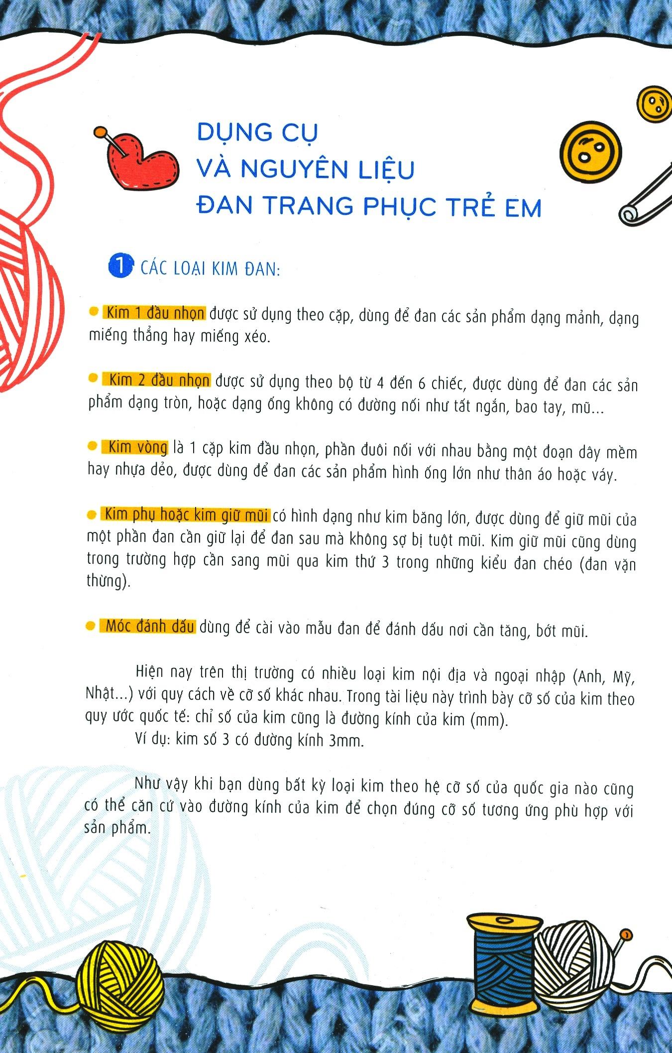 kỹ thuật đan len sợi - trang phục trẻ em - Ảnh 5