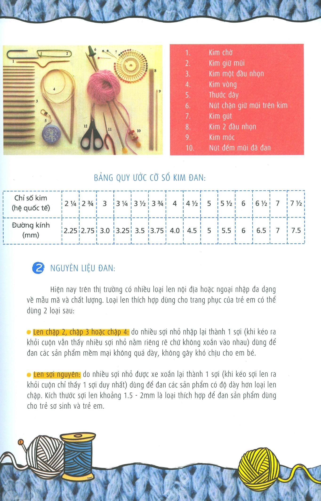 kỹ thuật đan len sợi - trang phục trẻ em - Ảnh 6