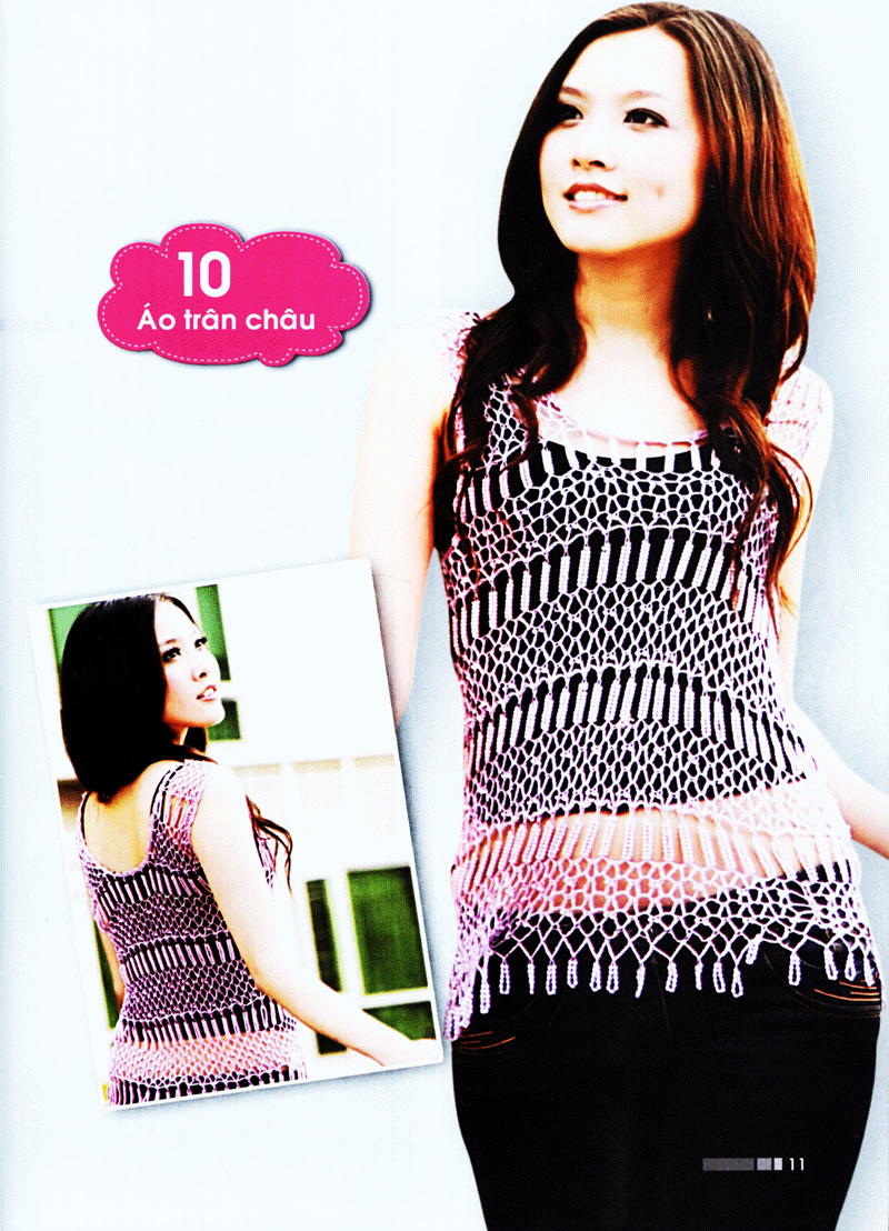 kỹ thuật móc len sợi - thời trang mùa xuân - Ảnh 12