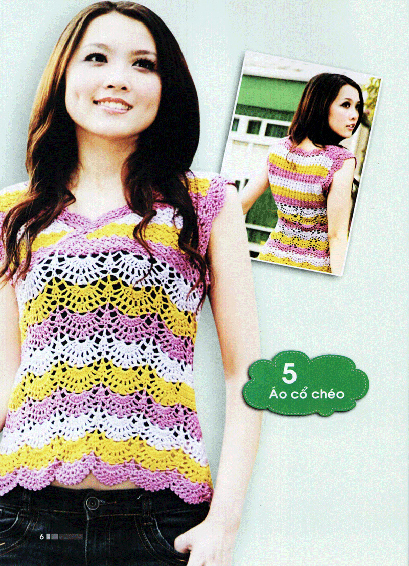 kỹ thuật móc len sợi - thời trang mùa xuân - Ảnh 7