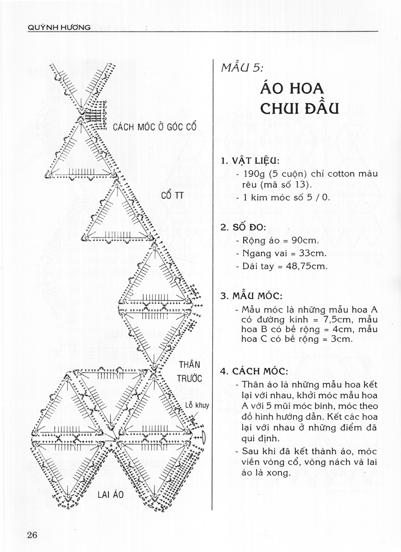 kỹ thuật móc len sợi - thời trang xuân hè - Ảnh 12
