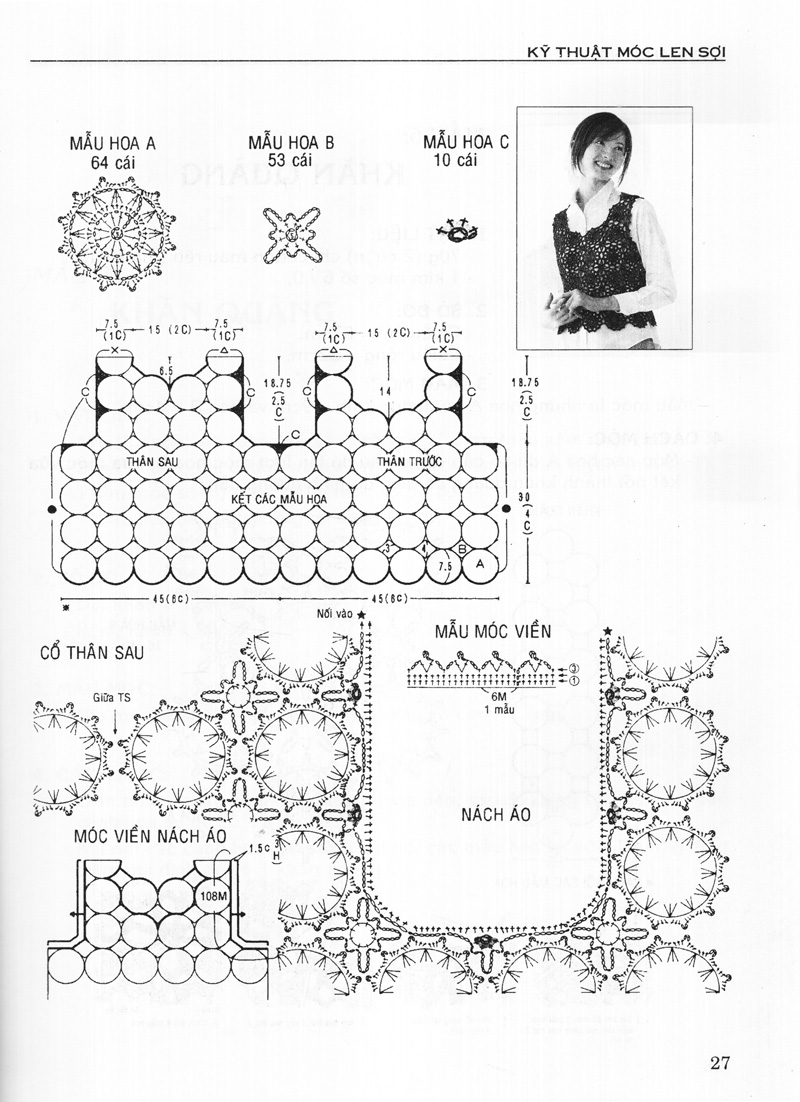 kỹ thuật móc len sợi - thời trang xuân hè - Ảnh 13