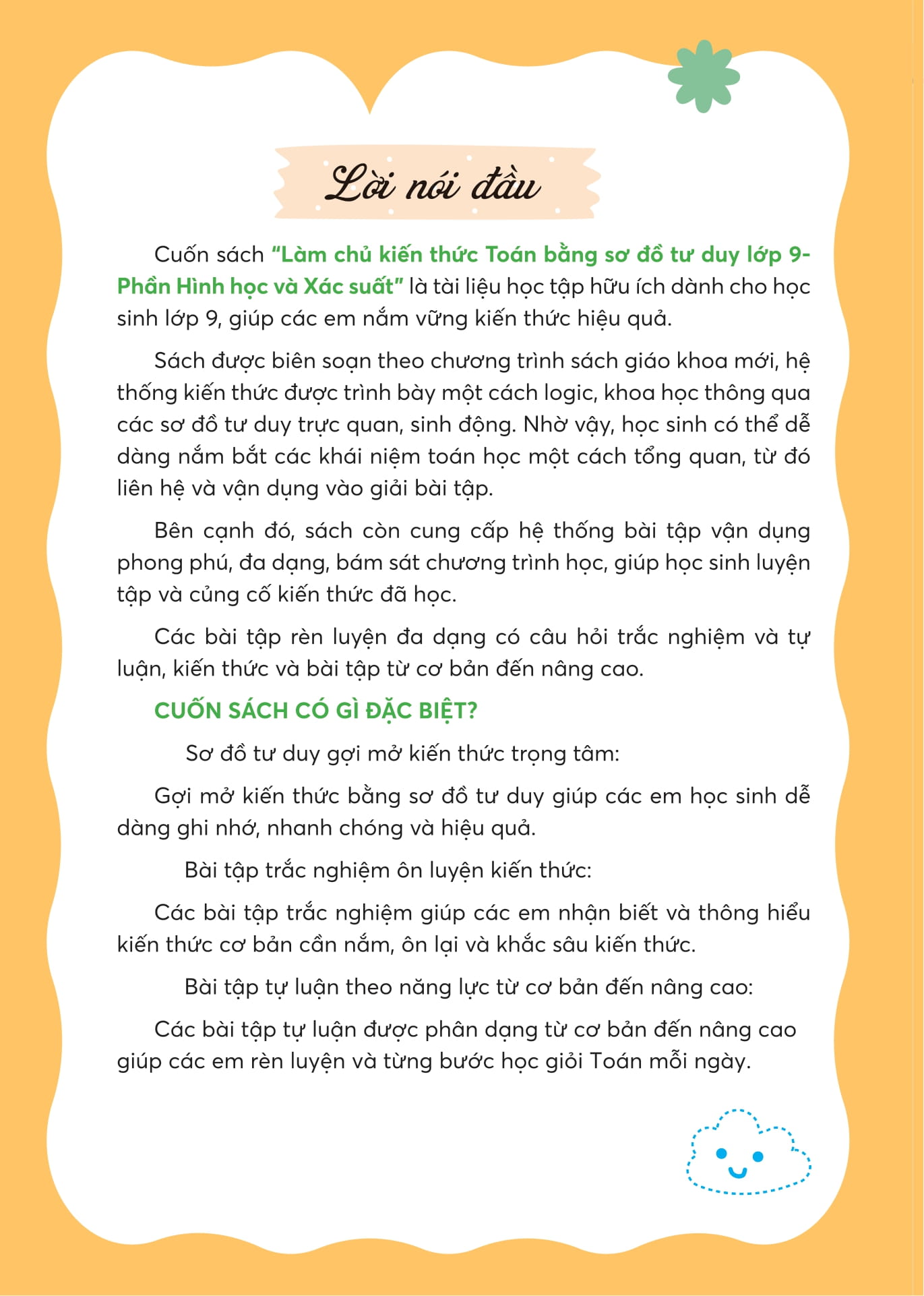 làm chủ kiến thức toán bằng sơ đồ tư duy lớp 9 - luyện thi vào 10 phần hình học và xác suất - Ảnh 3