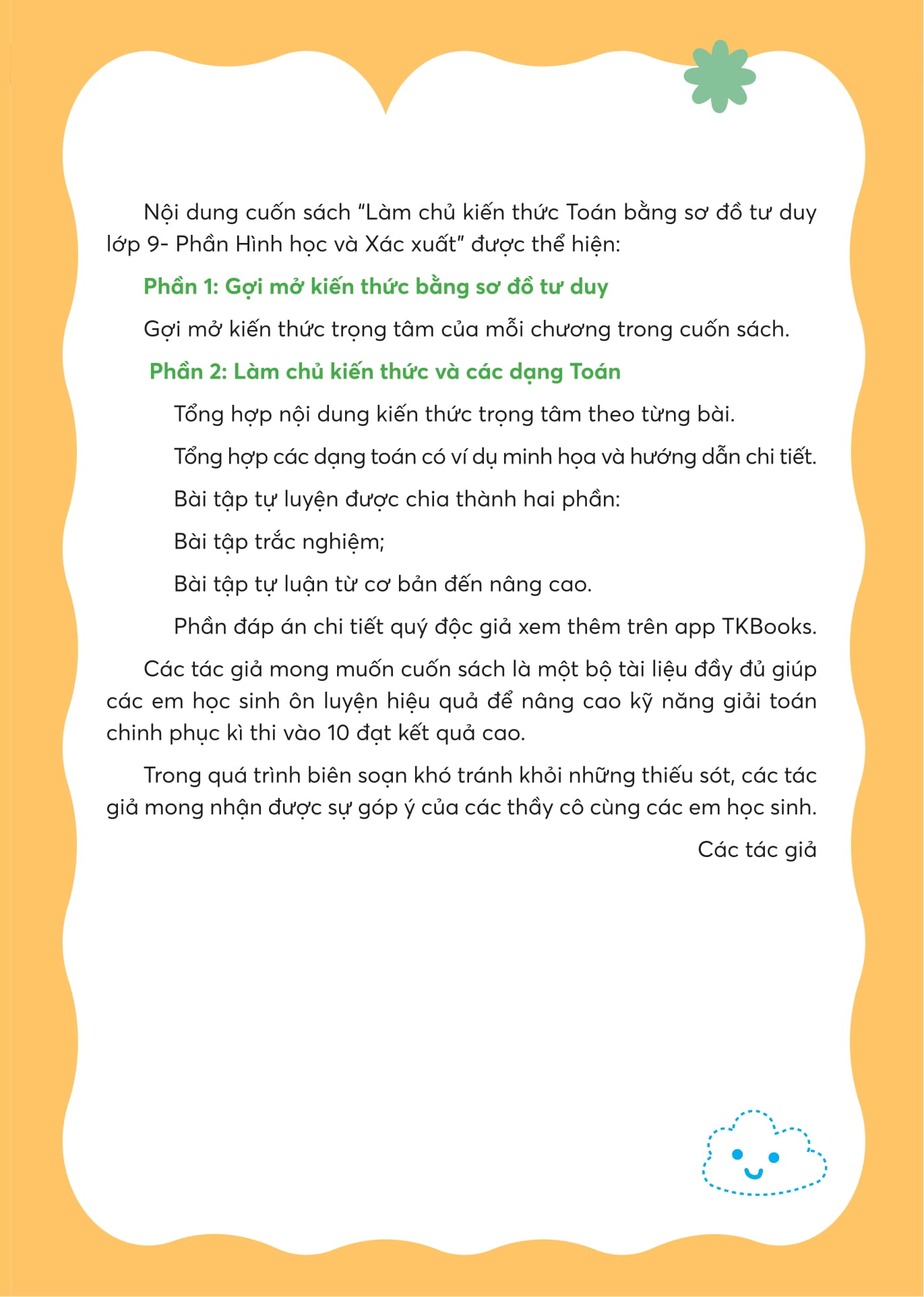 làm chủ kiến thức toán bằng sơ đồ tư duy lớp 9 - luyện thi vào 10 phần hình học và xác suất - Ảnh 4