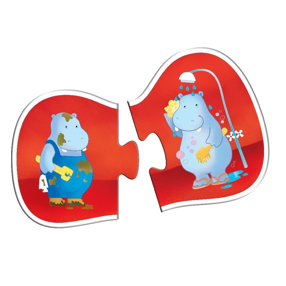 large animals opposite puzzle with book - Ảnh 2