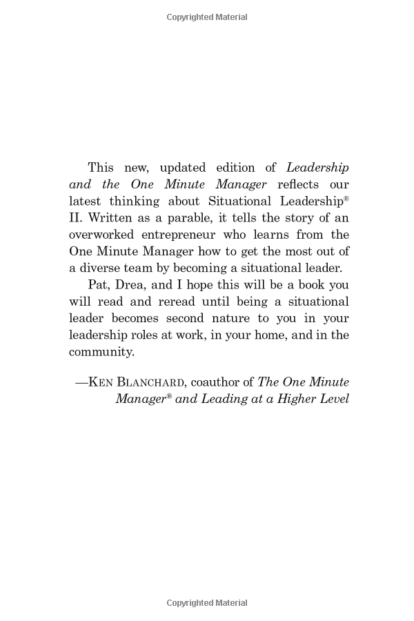 leadership and the one minute manager updated ed: increasing effectiveness through situational leadership ii - Ảnh 4