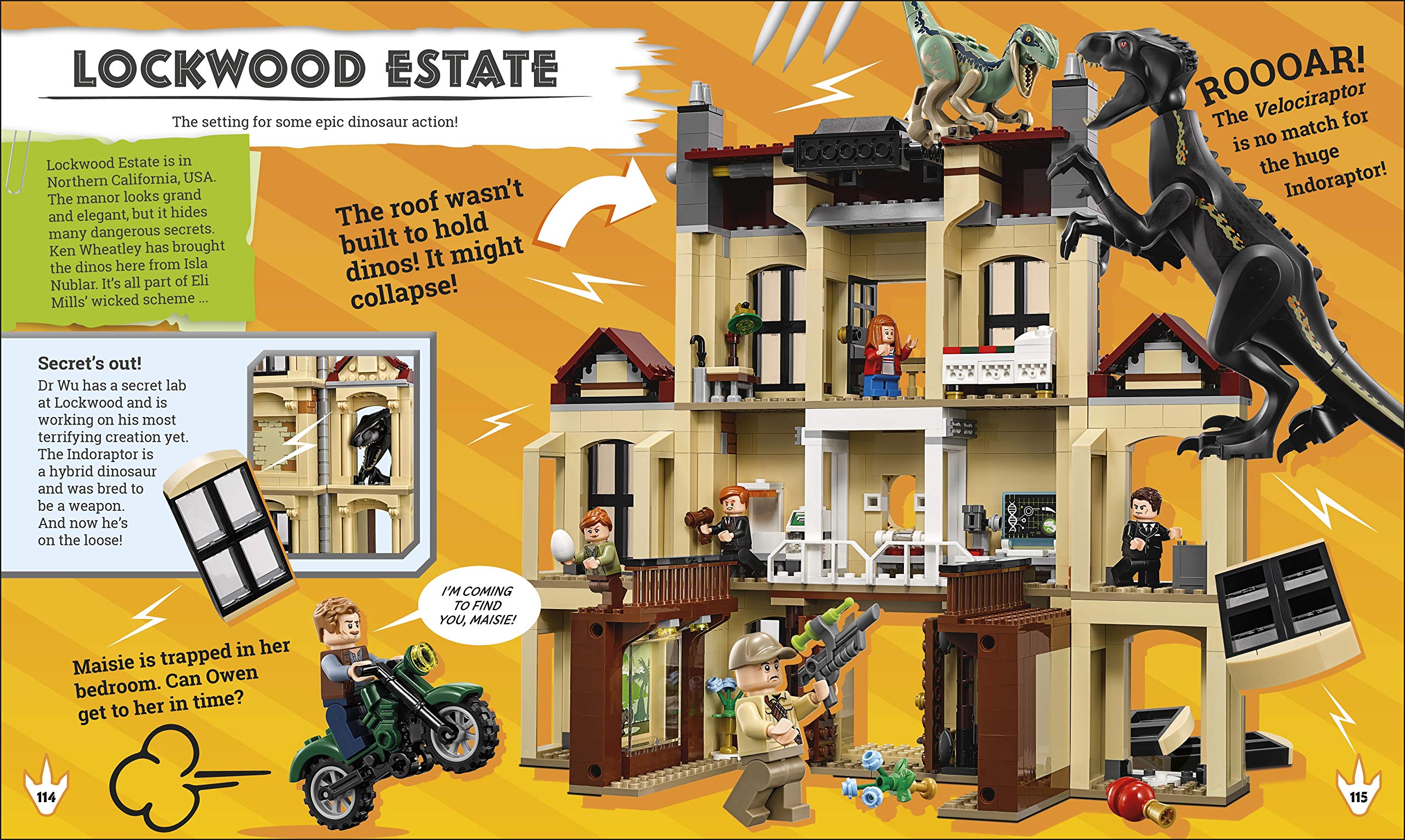 lego jurassic world the dino files: with lego jurassic world claire minifigure and baby raptor! - Ảnh 10