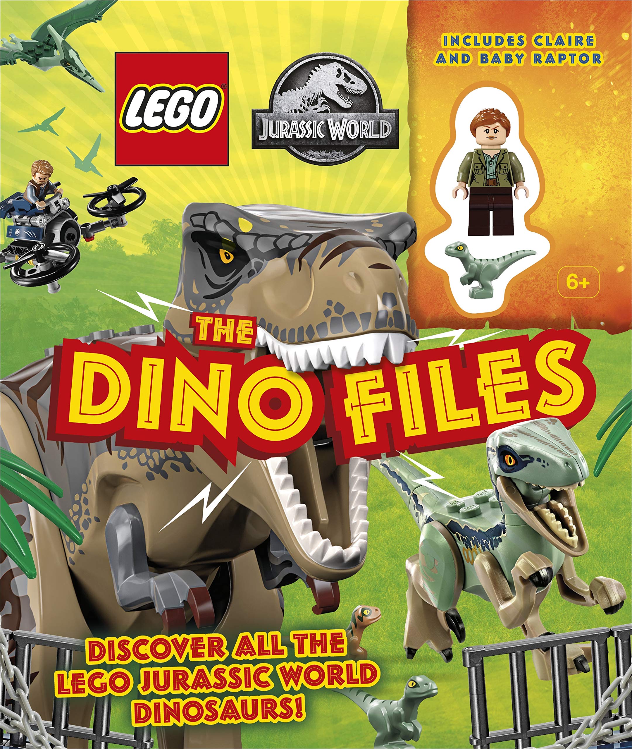 lego jurassic world the dino files: with lego jurassic world claire minifigure and baby raptor! - Ảnh 2