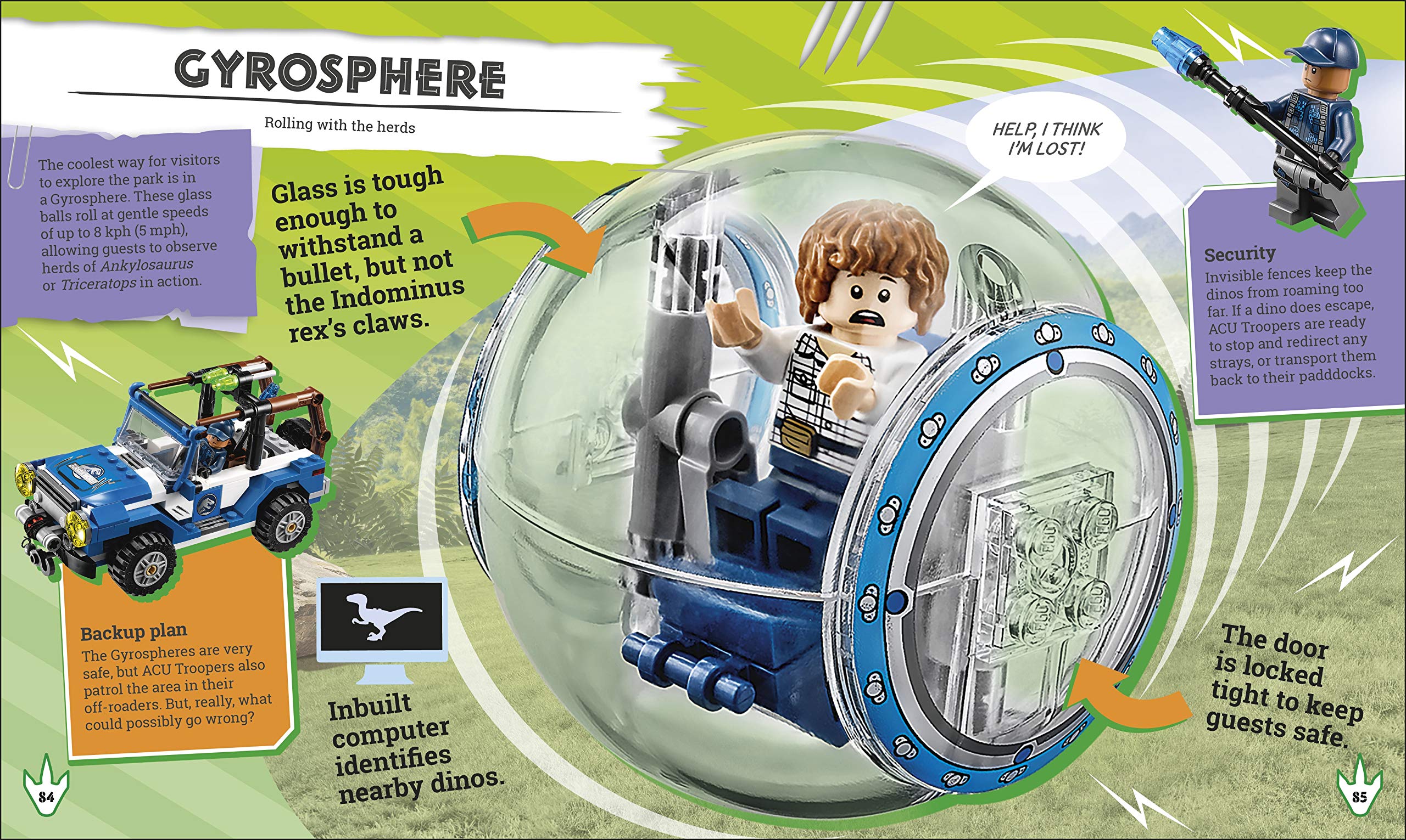 lego jurassic world the dino files: with lego jurassic world claire minifigure and baby raptor! - Ảnh 9