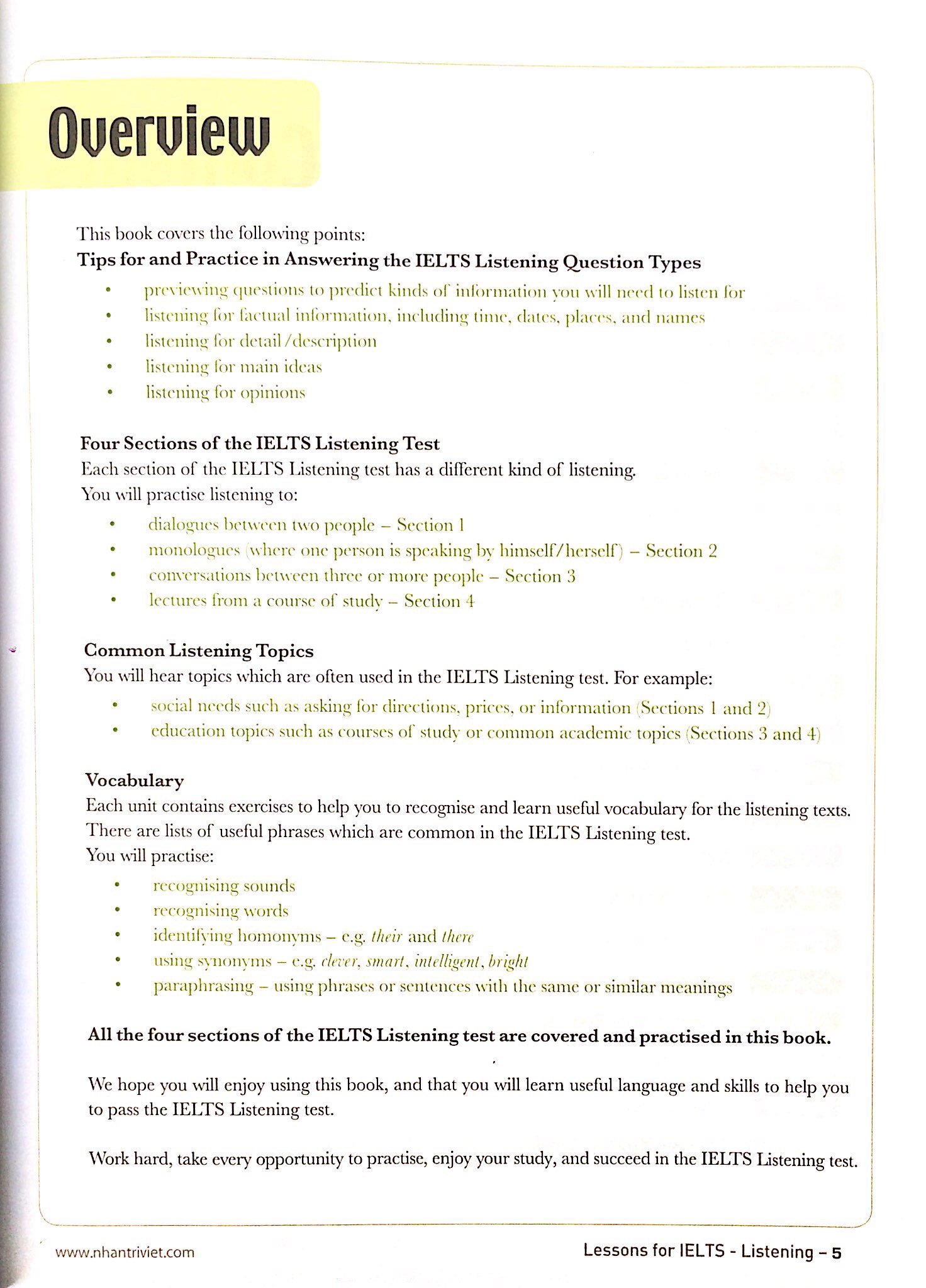 lessons for elts - litening (tái bản, kèm cd) - Ảnh 3