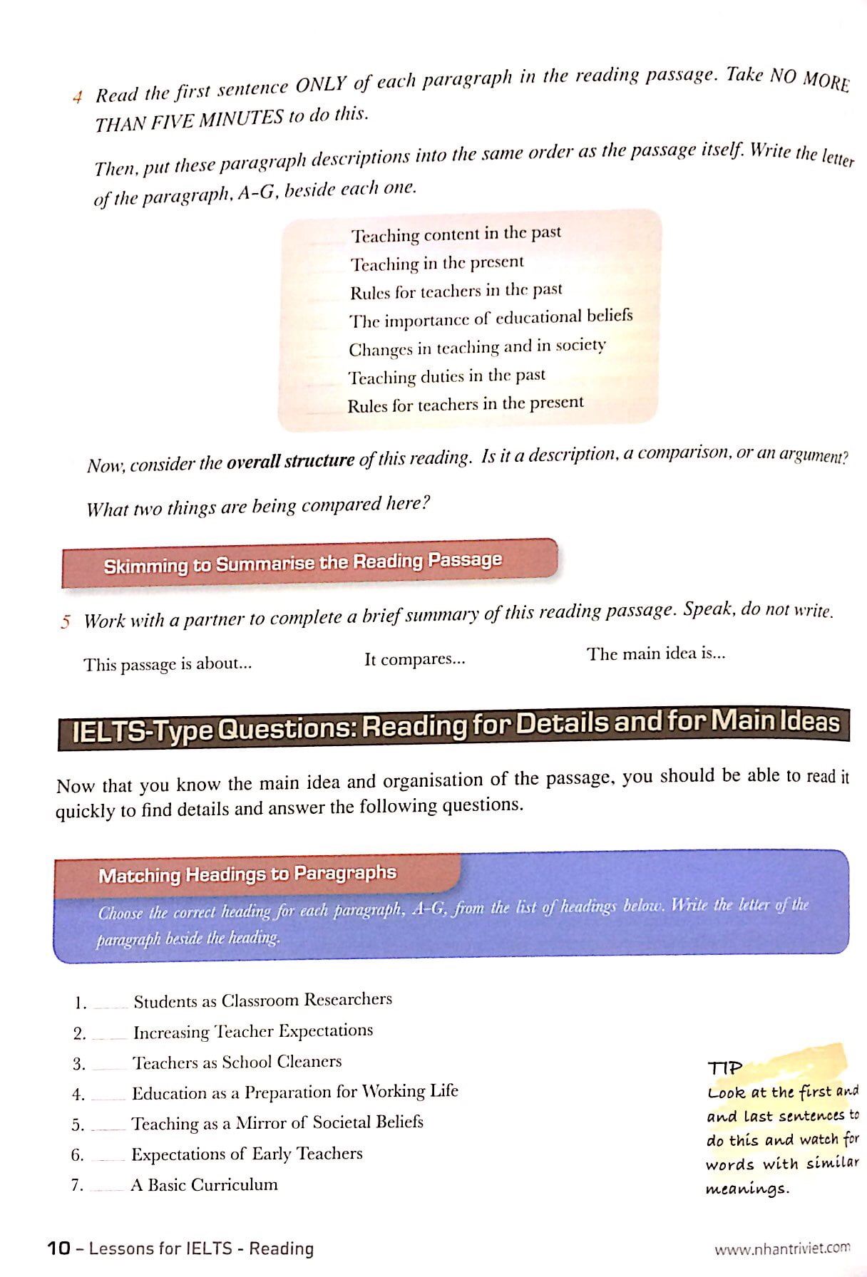 lessons for ielts reading (tái bản 2023) - Ảnh 8