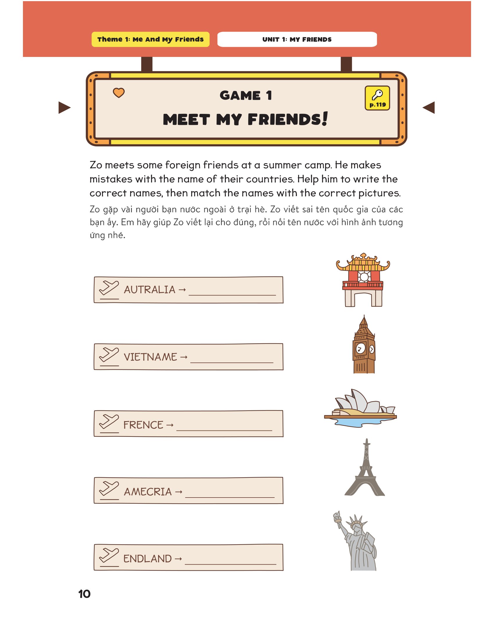 level up - 100 trò chơi từ vựng tiếng anh - lớp 4 - Ảnh 9