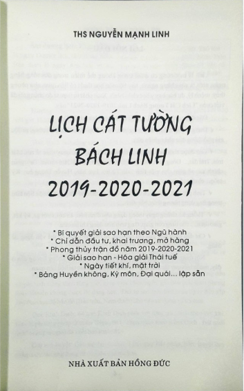 lịch cát tường bách linh 2019-2020-2021 - Ảnh 3
