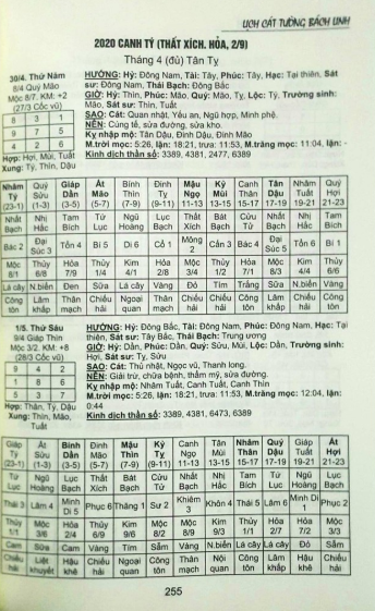 lịch cát tường bách linh 2019-2020-2021 - Ảnh 9