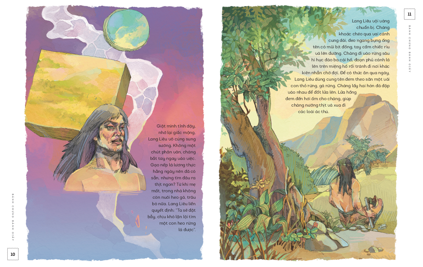 lịch sử việt nam bằng tranh - bánh chưng bánh giầy - bản màu - bìa cứng - Ảnh 6