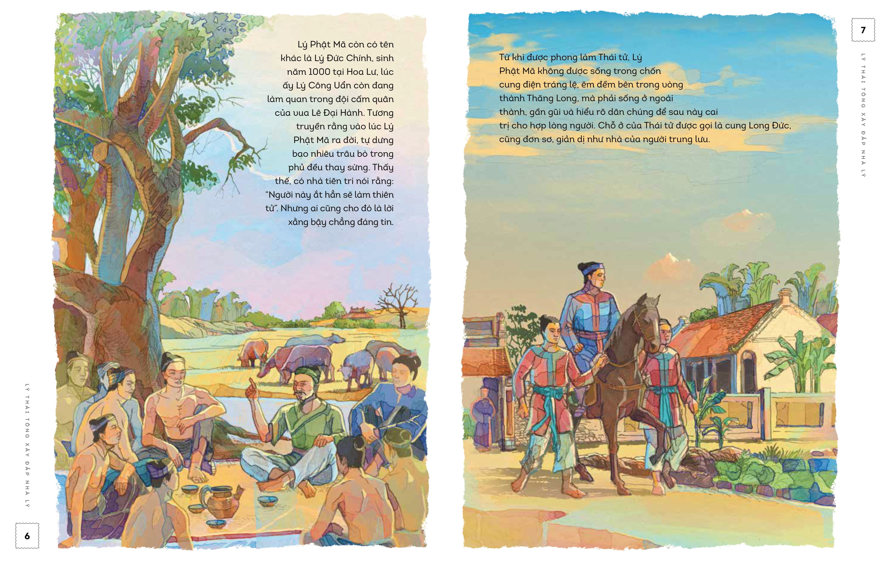 lịch sử việt nam bằng tranh - lý thái tông xây đắp nhà lý - bản màu - bìa cứng - Ảnh 4