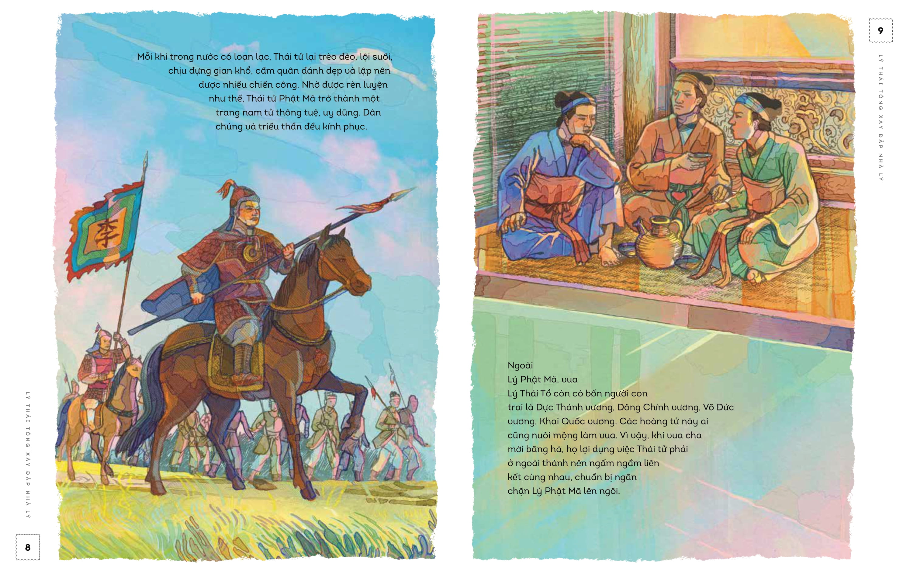 lịch sử việt nam bằng tranh - lý thái tông xây đắp nhà lý - bản màu - bìa cứng - Ảnh 5